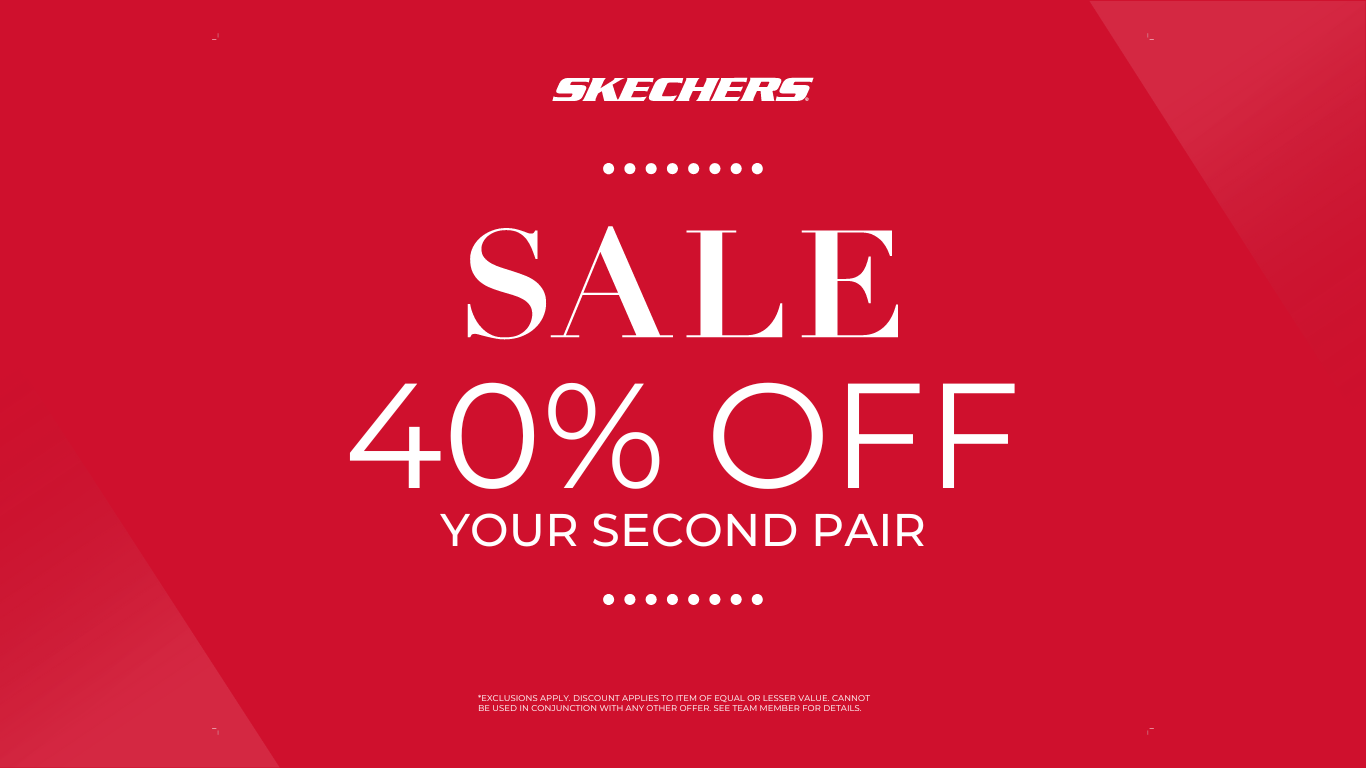 Skechers – BUY ONE PAIR & UNLOCK 40% OFF SECOND PAIR