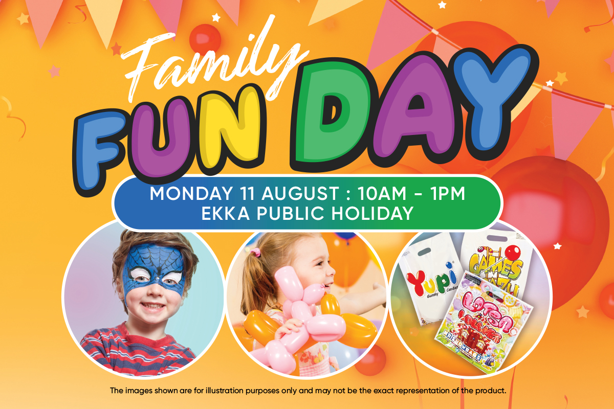 FREE Family Fun Day – Ekka Show Holiday – Monday 11th August!