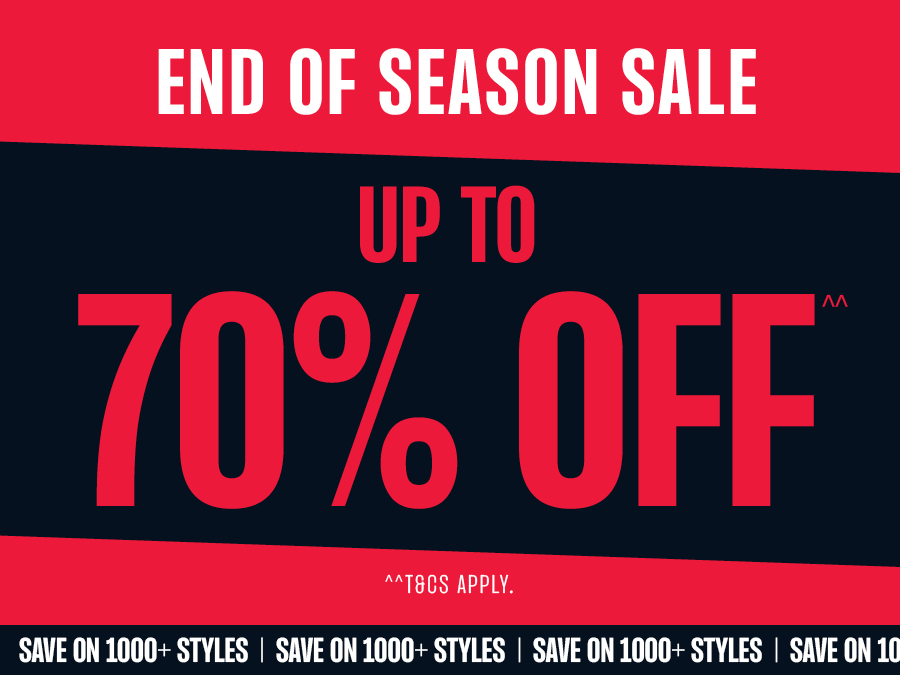 It’s Here! End Of Season Sale Starts Now! Up To 70% Off!