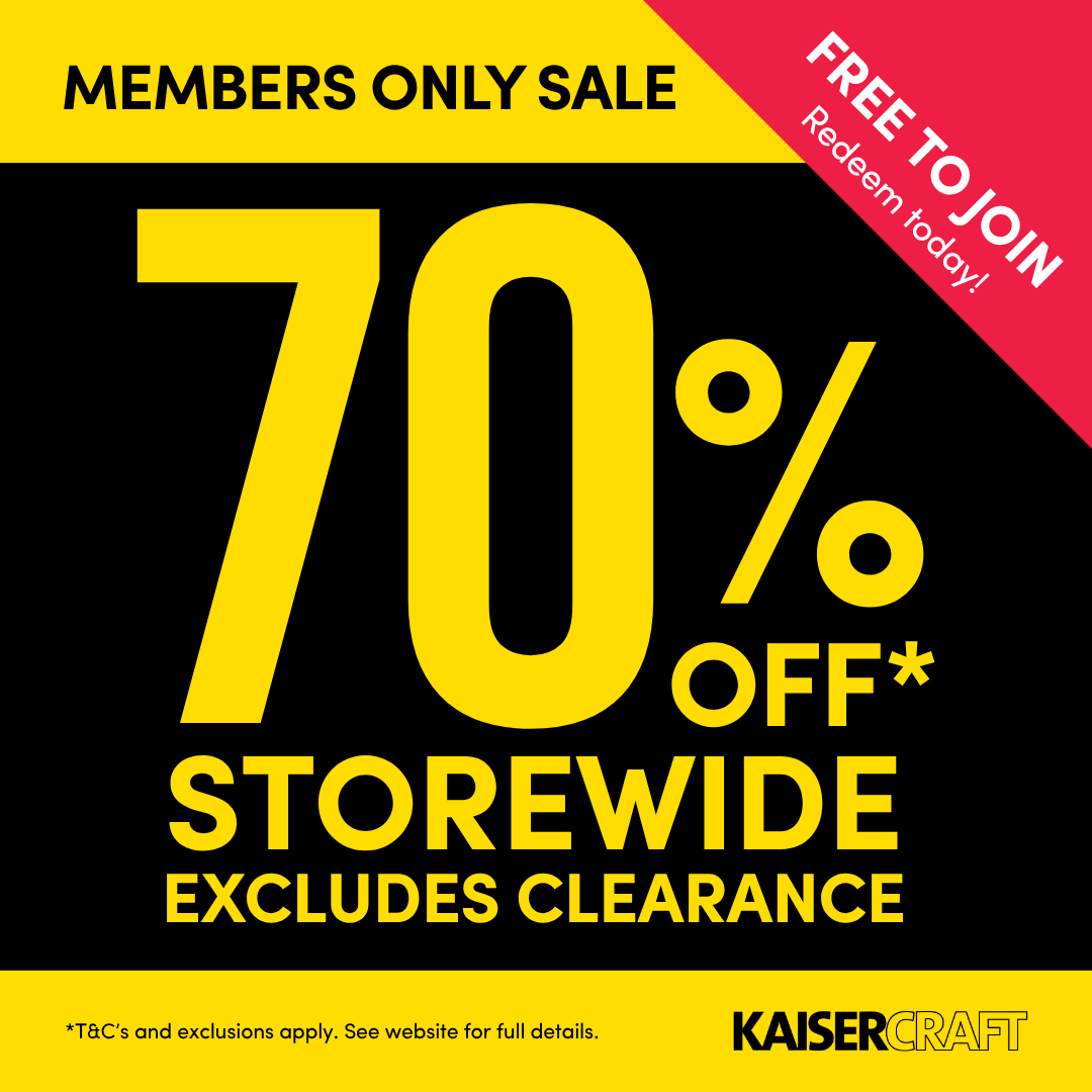 70% Off Members Only Sale at Kaisercraft!