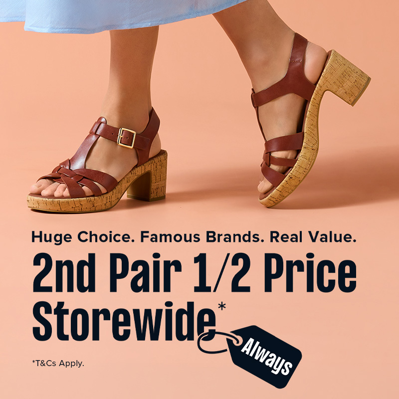 Second Pair Half Price at Williams!